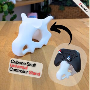 Cubone Skull Controller Stand – Universal Gaming Controller Holder for PS5, PS4, Xbox & Switch Pro, Pokémon Desk Decor