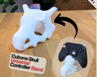 Cubone Skull Controller Stand – Universal Gaming Controller Holder for PS5, PS4, Xbox & Switch Pro, Pokémon Desk Decor