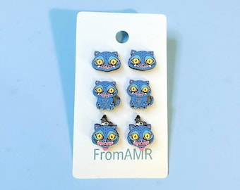 Derpy Tiger Earrings | Quirky Handmade Jewelry
