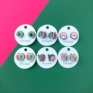 Wicked-Inspired Wood Stud Earrings: Elphaba & Glinda Silhouettes