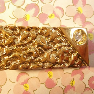 1 Heavy Goldplated &quot;Gold Rush&quot; Money Clip with Rhinestone