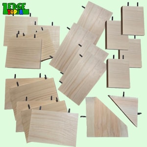 Chinchilla Ledges Sets 5pc-20pc Kits - Kiln Dried Pine Shelves, Cage Setup Bundle - Degu, Rats, Birds, Squirrel Steps - Hardware Included