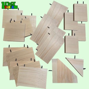 Chinchilla Ledges Set 20pc Kit - Kiln Dried Pine Shelves, Cage Setup Bundle - Degu, Rats, Birds, Squirrel Steps - Mounting Hardware Included