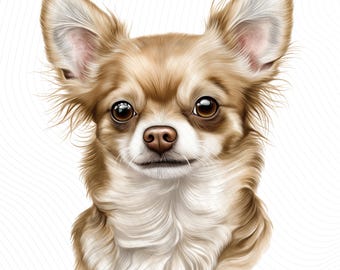 Clipart de chihuahua en acuarela, clipart de perro en acuarela, clipart de acuarela imprimible, manualidades de papel, diario basura, descarga digital