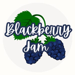 Label voor inblikken van bramenjam | Afdrukbaar – stickers bal Mason Jar, keukendecor boerderij, zelfgemaakte jampotlabels, instant download, png