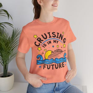 クルージングは私の未来です。カリビアンカラーのTシャツ、楽しいクルーズ船のTシャツ、クルーズ愛好家、クルーズに行く、乗船日、クルーズの計画