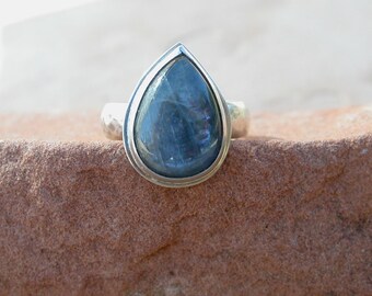 Kyanite Teardrop Ring