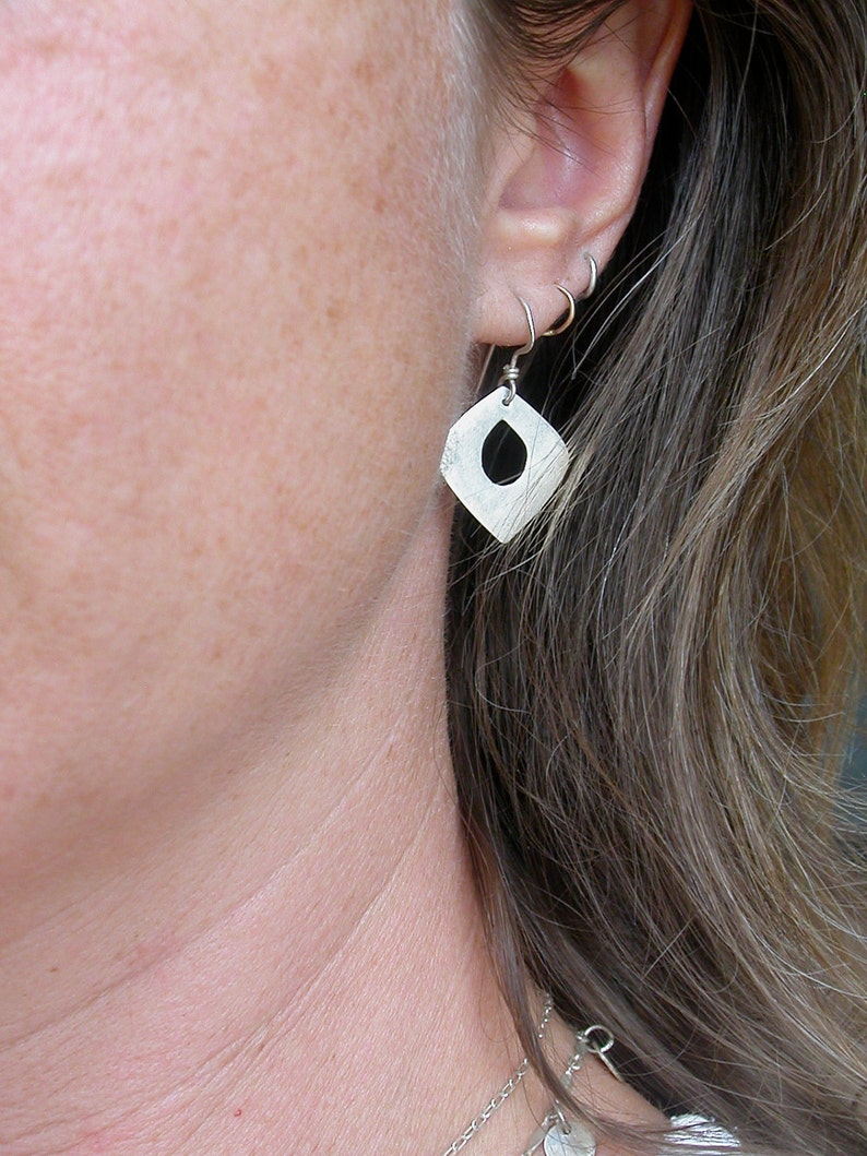 Tear Drop Lotus Petal Earrings image 2
