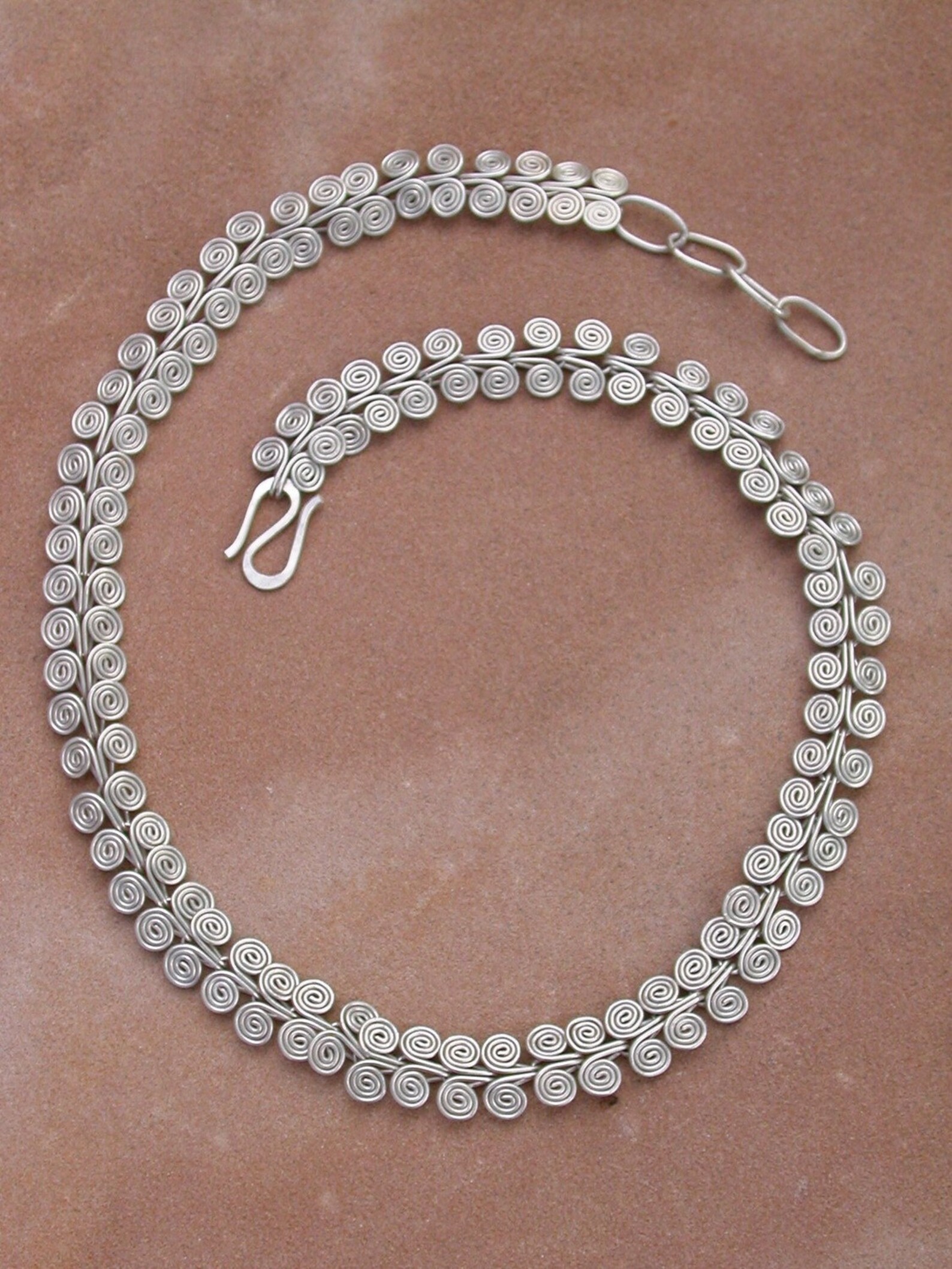 Egyptian Spiral Necklace Etsy