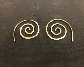 Gehämmerte Gold fill Spiral Creolen