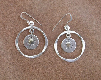 Sun In Circle Earrings