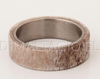 Titanium Antler Ring: Handmade Wedding Band, Unisex Design