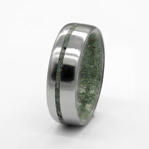 Green turquoise man ring green stone band raw stone wedding band Men&#39;s Wedding ring Men&#39;s Wedding Band Stone Ring Wedding Ring Stone