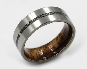 Unique Meteorite Ring For Him gibeon man ring meteorite rock wedding band titanium all size flat band brushed finish