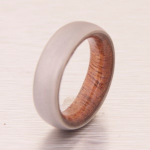 wooden ring / wedding band / titanium wood ring Hawaiian Koa ring image 1