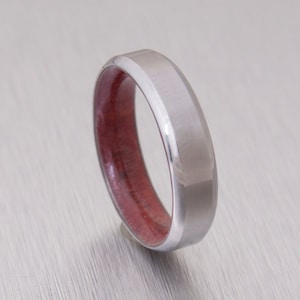 man wedding band red cedar ring titanium band mens wedding ring wood ring wedding band wooden ring