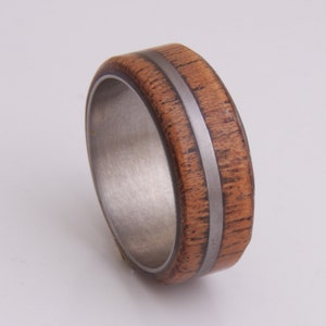 man wedding ring Mens // Mahogany wood ring // wood ring Unisex Wood wedding ring