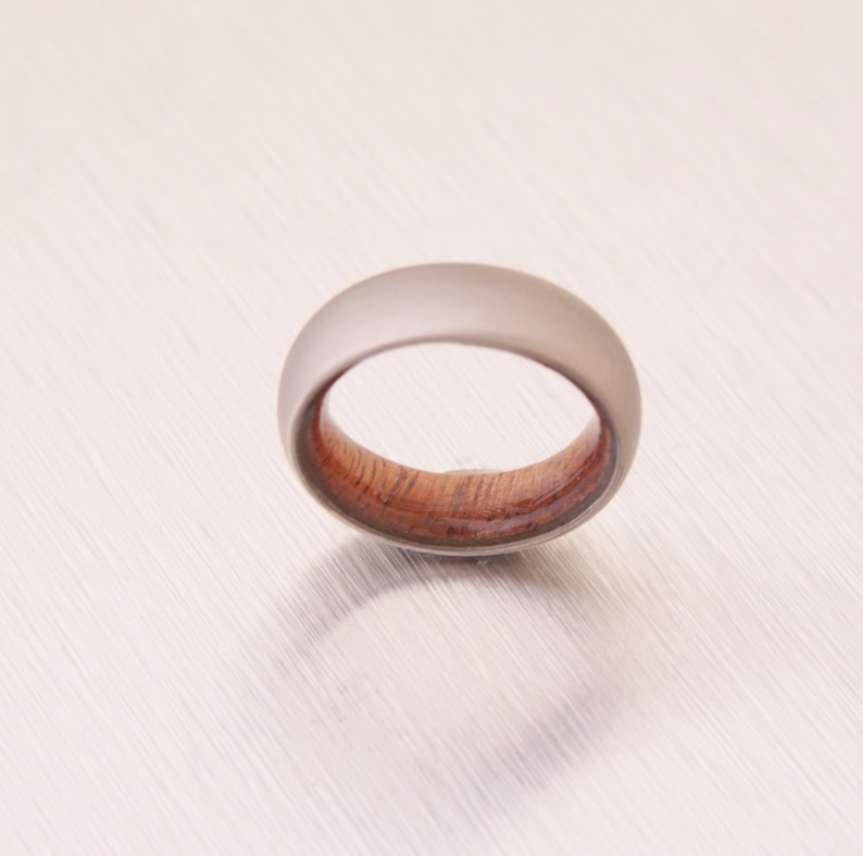 wooden ring / wedding band / titanium wood ring Hawaiian Koa ring image 3