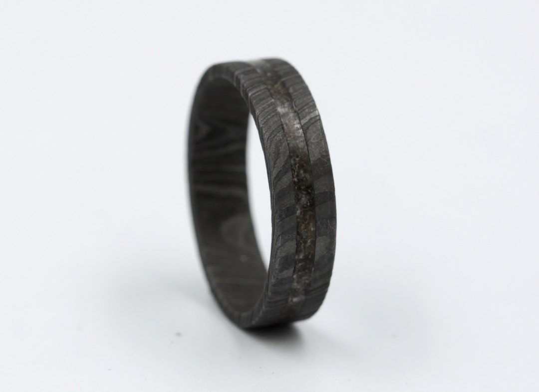 Dinosaur Fossil Wedding Ring : Ring Dinosaur Fossil Wedding Stegosaurus Pyrite Band Bone Weddbook