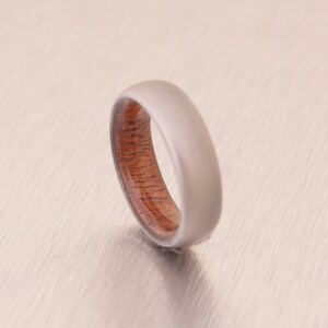 wooden ring / wedding band / titanium wood ring Hawaiian Koa ring image 2