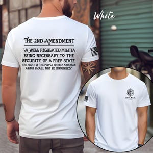 Second Amendment T-Shirt – Full Text of the 2A, Patriotic Pro-Gun Rights Tee, Constitution Shirt, Bill of Rights Apparel for Men & Women