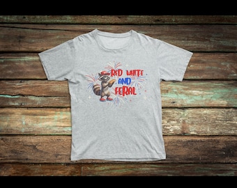 Funny 4th of July Raccoon PNG: Patriotic Hotdog Design (Digital Download