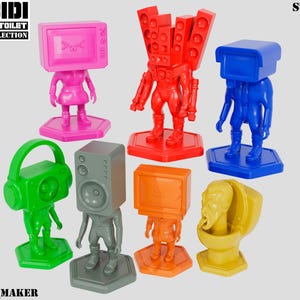 Skibidi トイレコレクション - インスピレーションあふれる 3D プリント可能なミニチュア - BGGT Maker による STL ファンアート パック