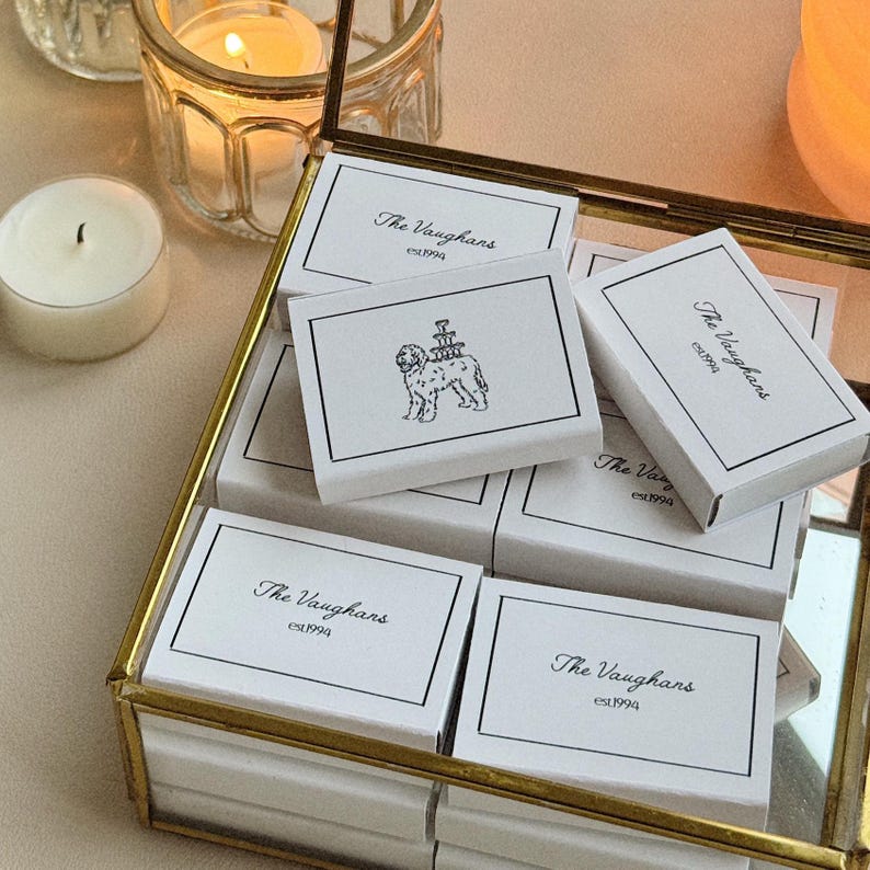 Custom Wedding Favors made in UK shipping all around the world personalized wedding Illustration