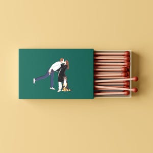 Aangepaste bruiloft luciferdoosjes, gepersonaliseerd huwelijkscadeau, cadeau bruidsmeisje, aangepaste trouwbedankje, bruiloftsschetsen, gratis expresverzending