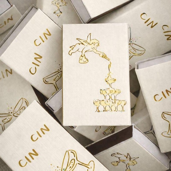 Custom Foil Press Wedding Matchboxes | Personalized Favors, Handmade Printing