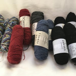 Lang Jawoll, Fingering, Superwash 75/18/7 wool, polyamide, acrylic