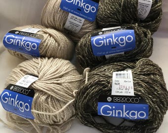 Berroco, Ginkgo, peso peinado, 52/48 seda, lana: Cuarzo, Diamante