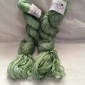 The Alpaca Yarn Co. Mariquita, Fingering 50/50 Alpaca, Tencel: Peach Blossoms, Spring Peepers, Rainforest Spring peepers