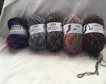 Hilo para calcetines Lang Yarns, JAwoll Color, grosor Fingering 75/25 lana, nailon