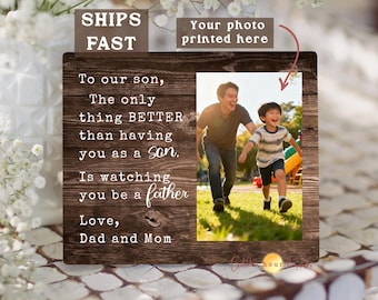 Fathers Day Picture Frame Gift for son from Dad, Gift for son from mom, Gift from Parents, The Only thing better than having you as a Son