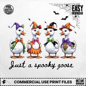 Spooky Goose Png, Halloween Png, Goose Clipart, Witch Png, Witch Hat Png, Sublimation Png, Digital Download