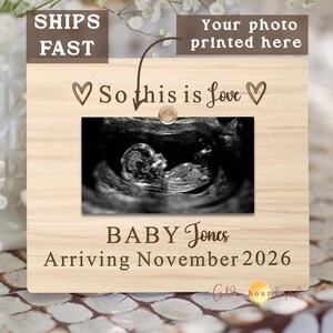 Pregnancy Announcement Photo Frame, Baby Ultrasound Announcement, Baby Coming Soon Frame, Baby Ultrasound Frame, Pregnancy Announcement Gift