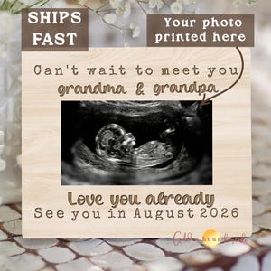 Pregnancy Announcement Ultrasound Grandma and Grandpa Pregnancy Gift, Grandma and Grandpa Frame, Grandma and Grandpa Announcement Gift