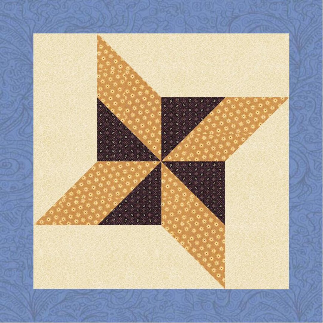 FPP Pattern: Shooting Star Block-- 5 Sizes, Foundation Paper-piecing ...