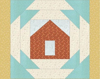 Pineapple House Quilt Block Pattern: Foundation Paper Piecing (PDF Download)