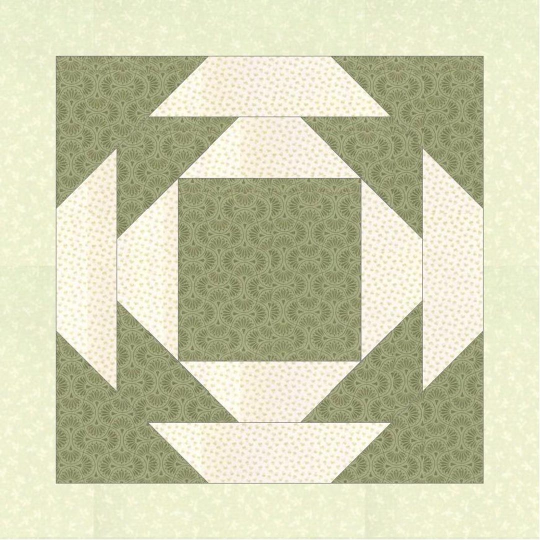 Mini Pineapple Block FPP Pattern: 6 Sizes, Colored Foundation (PDF ...