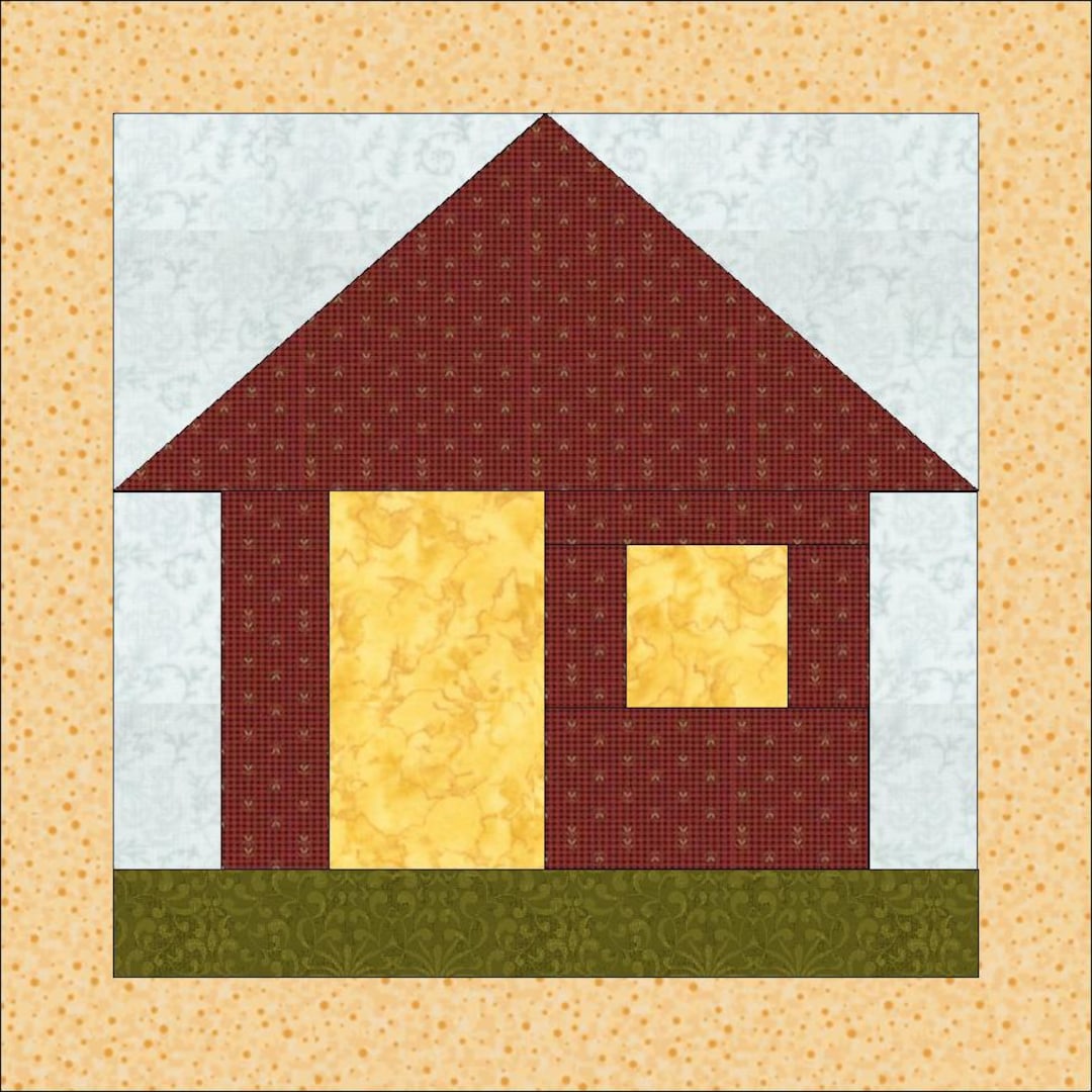 Little House Block: Foundation Paper Piecing Pattern, 6 Sizes (PDF ...