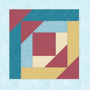 FPP Pattern: Mini Geese in the Cabin -- 6 sizes, foundation paper-piecing pattern,  Multiple sizes, PDF Download.
