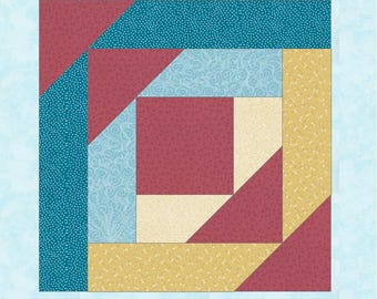 Mini Geese in the Cabin Quilt Block: Foundation Paper Piecing Pattern (PDF Download)
