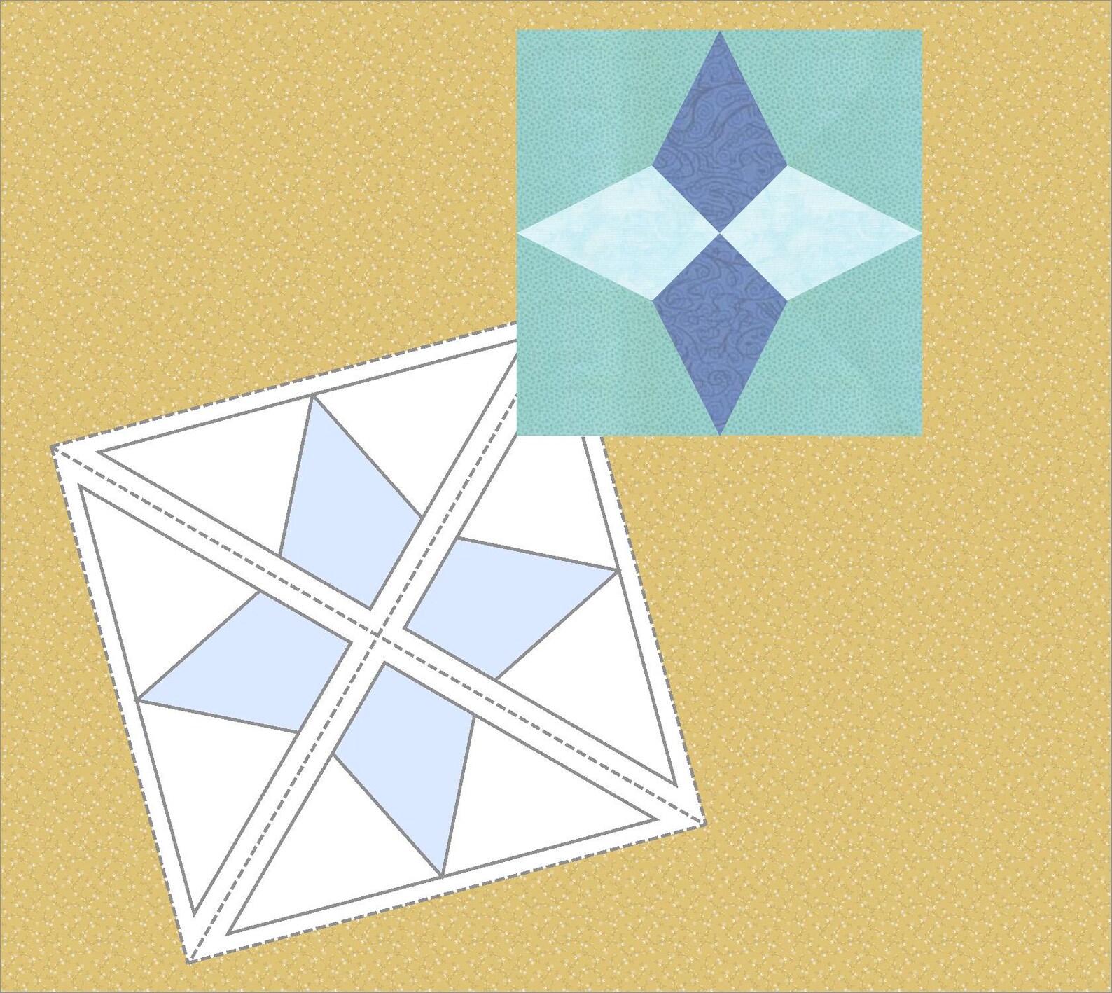 FPP Pattern: Hummingbird Block-- 7 Sizes, Foundation Paper-piecing ...