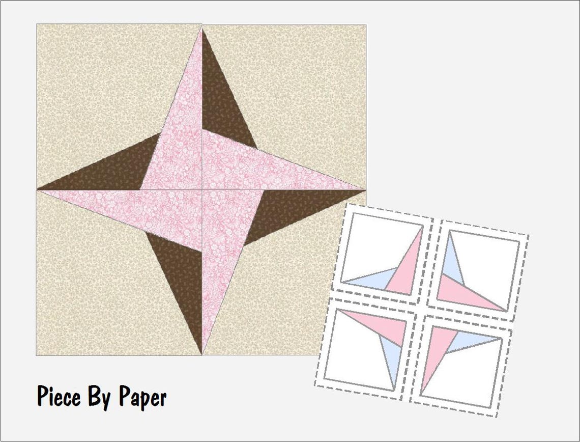 Fireball Quilt Block Pattern: Foundation Paper Piecing, 5 Sizes (PDF ...
