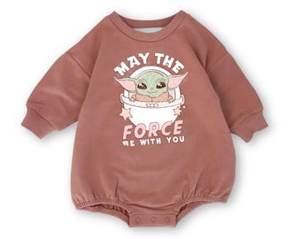 May the Force be with You for Girl (#74) on a Sweatshirt, Tshirt or Bubble Romper for Babies and Toddlers