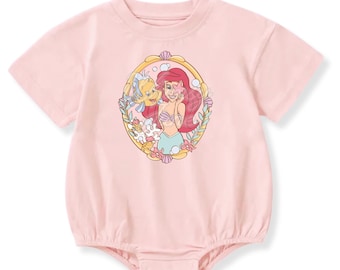 Mermaid Princess (#77) on a Sweatshirt, Tshirt or Bubble Romper for Babies and Toddlers