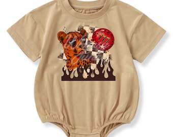 American Babe Flame (#55) on a Sweatshirt, Tshirt or Bubble Romper for Babies and Toddlers