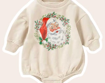 Vintage Santa Claus Romper, Holiday Outfit